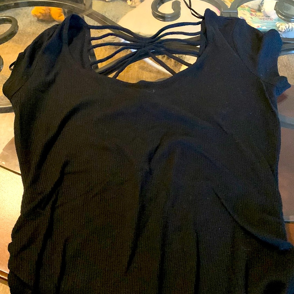 Candies Black shoulder shirt